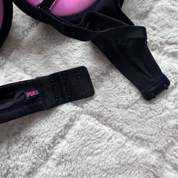 Victoria's Secret PINK | Black Wear Everywhere Push-up Bra | Size 36D - Picture 7 of 12